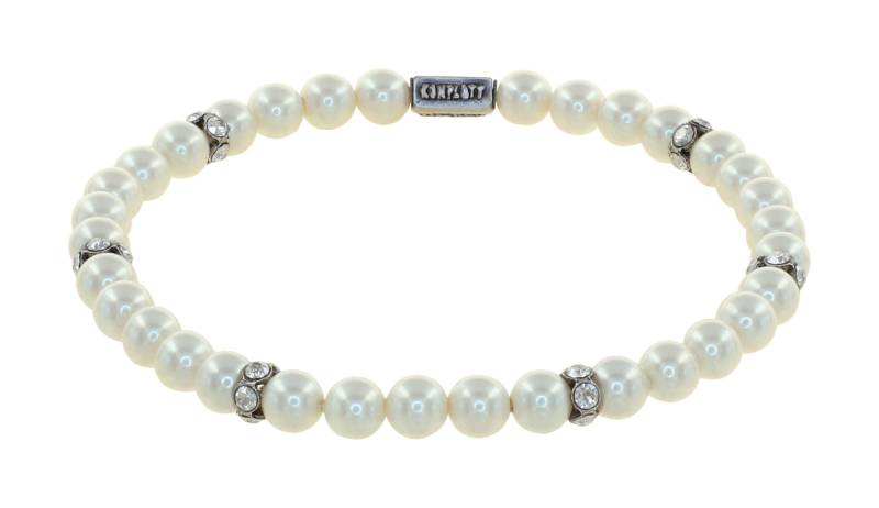 konplott - Armband - Pearl Shadow weiß von konplott