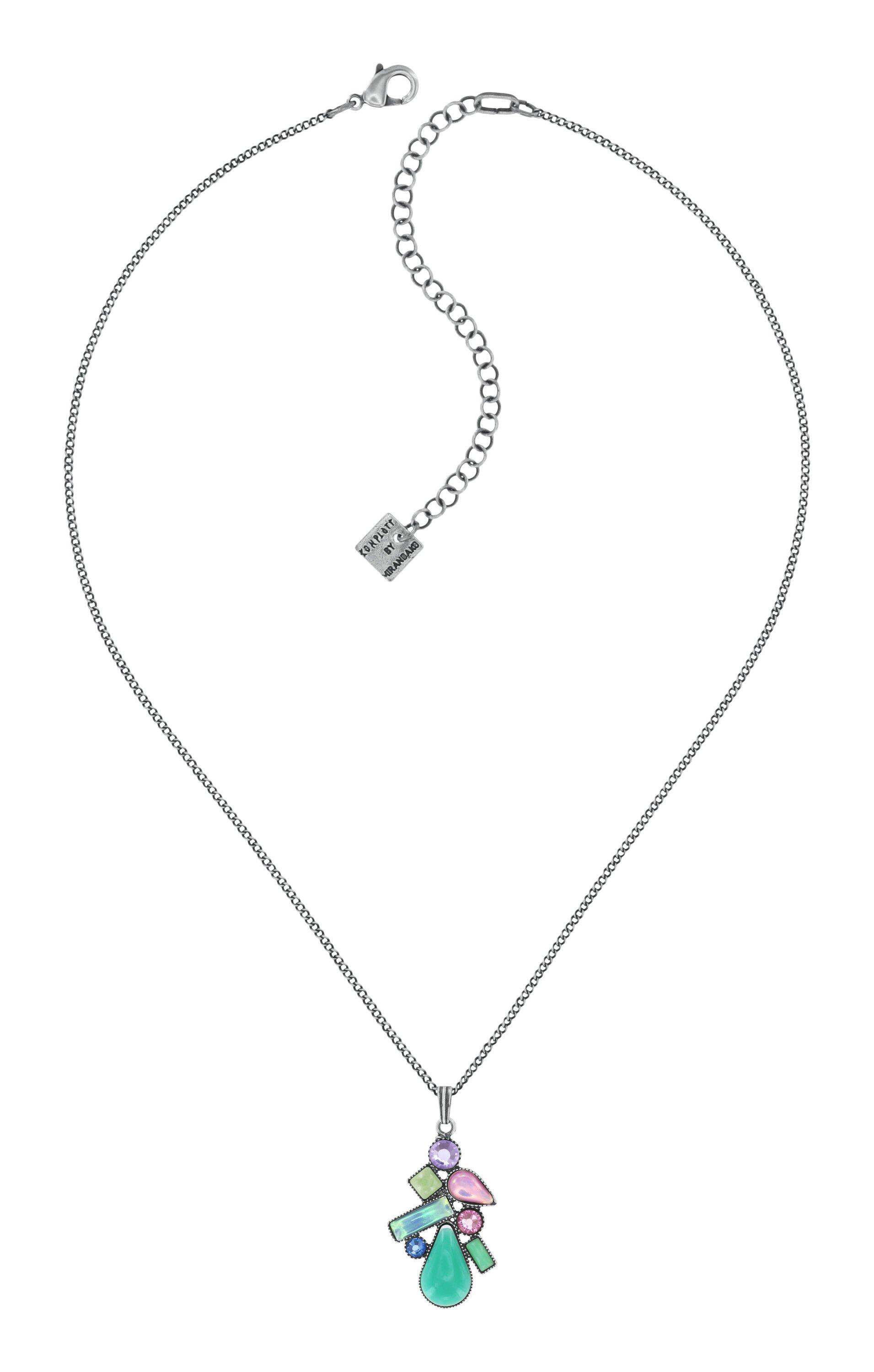 konplott - Halskette mit Anhänger - Afternoon Bling grün/pink von konplott