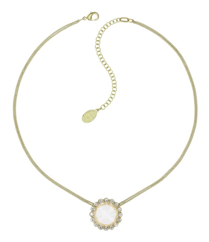 konplott - Kette - 70s Circles weiß/gold von konplott