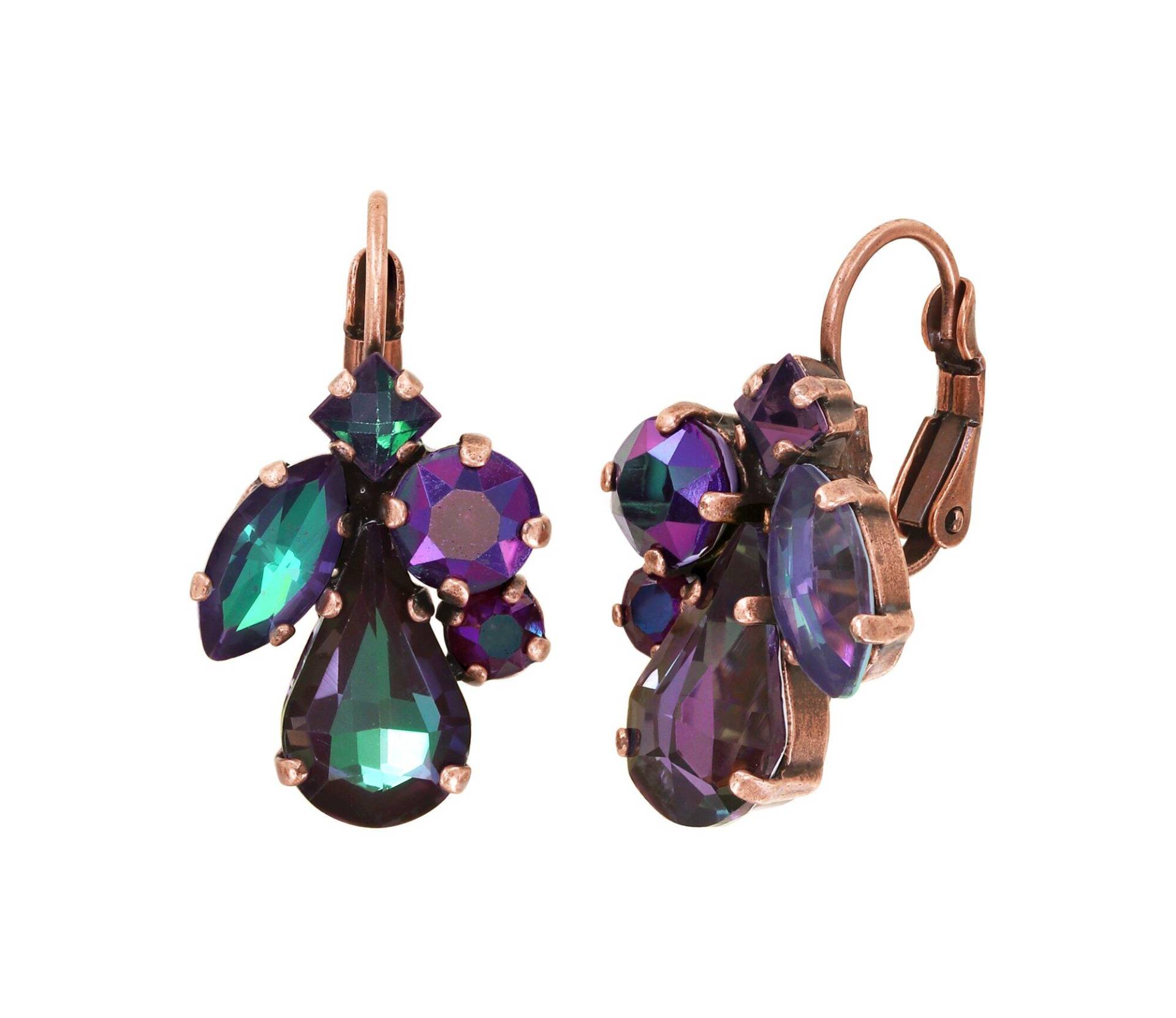 konplott - Ohrringe - Afternoon Tea de Luxe blau/grün/lila von konplott