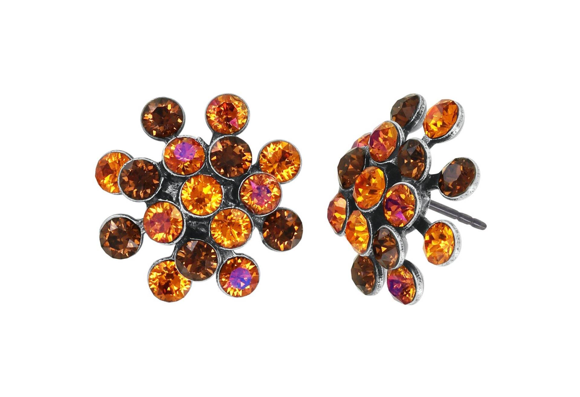 konplott - Ohrringe - Magic Fireball Mini braun/orange/silver von konplott
