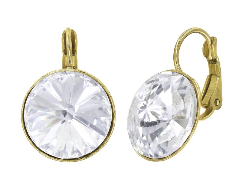 konplott - Ohrringe mit Brisur - Rivoli gold von konplott