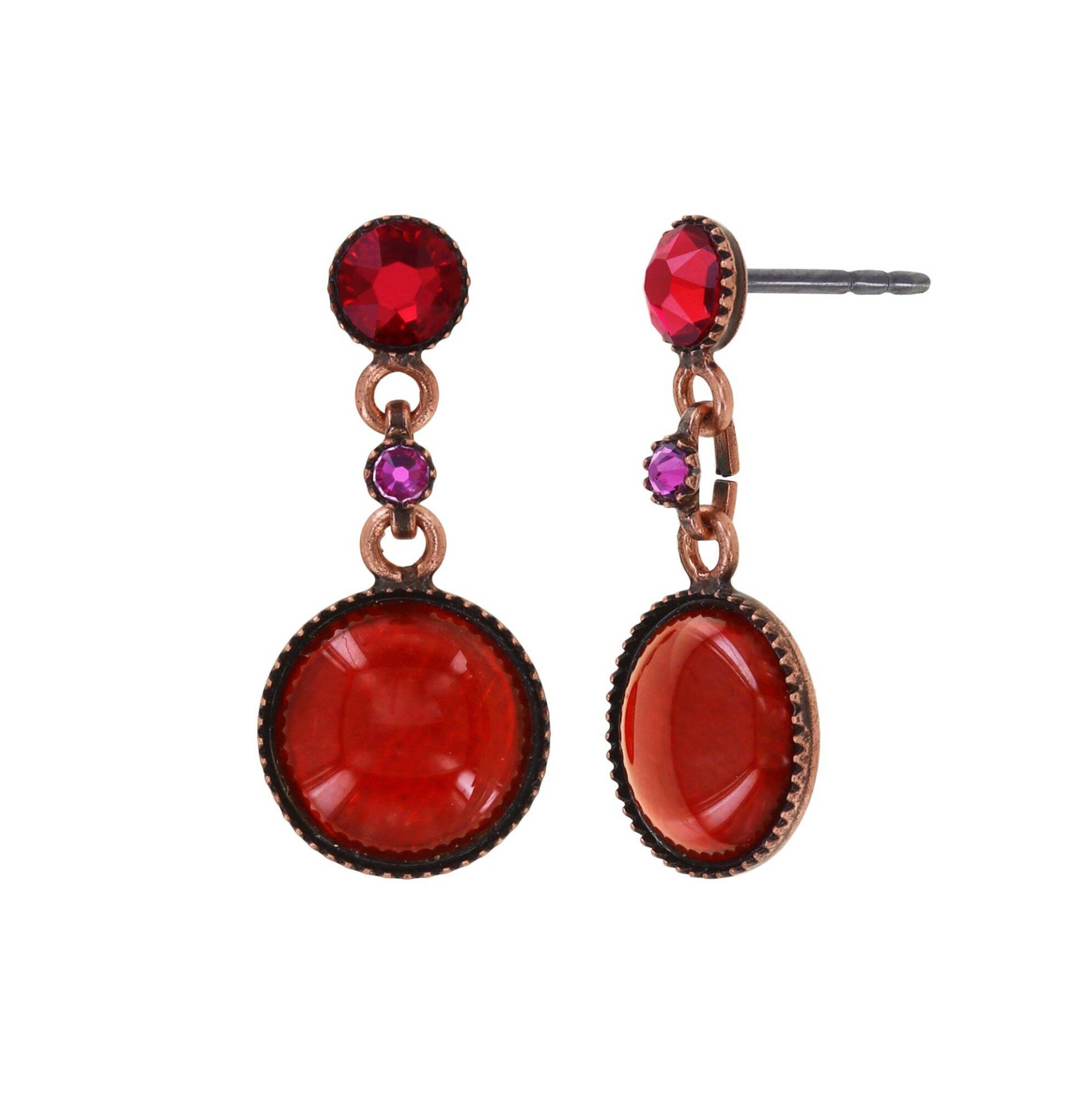 konplott - Ohrstecker - Afternoon Bling rot von konplott