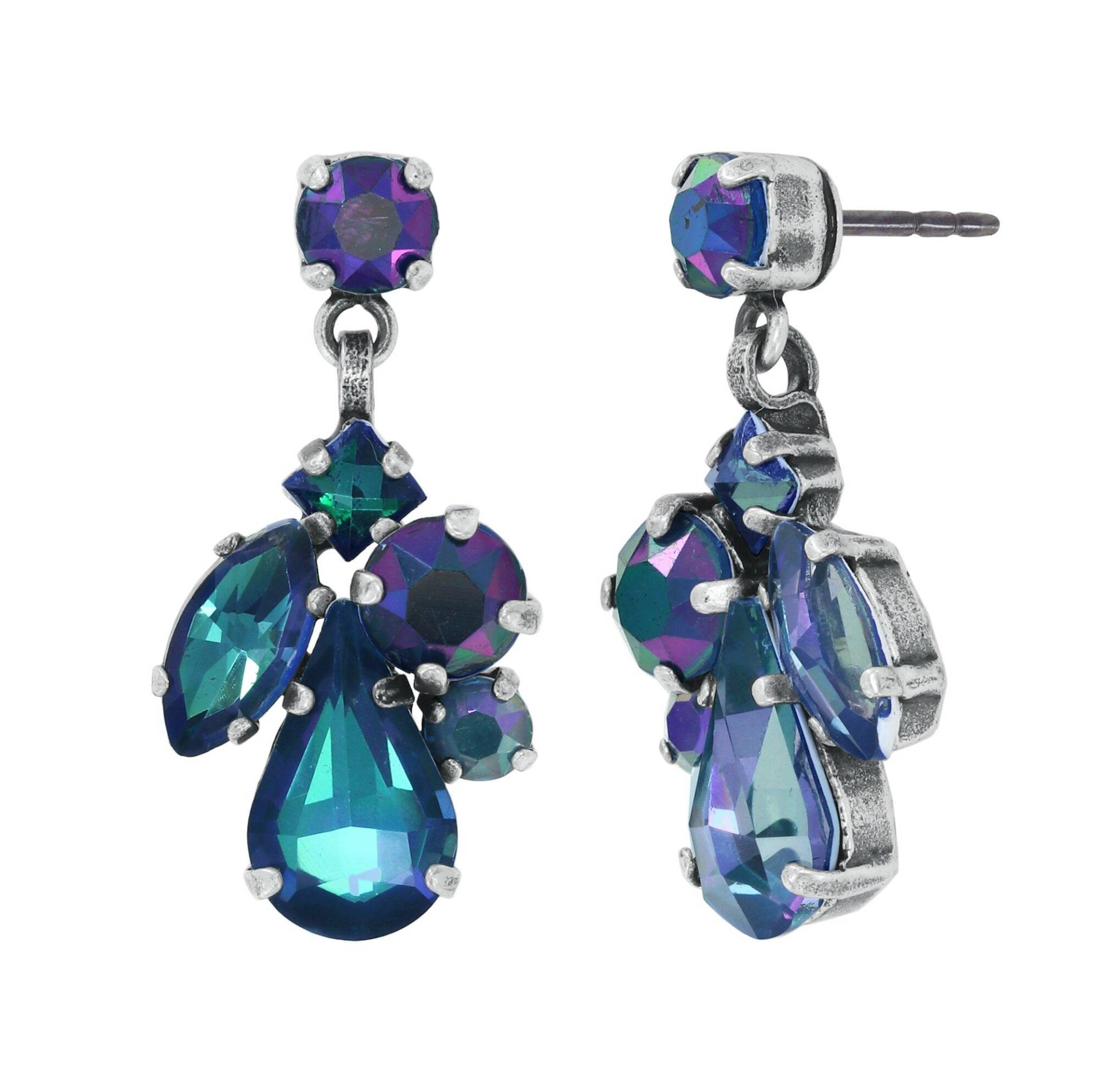 konplott - Ohrstecker - Afternoon Tea de Luxe blau/silver von konplott