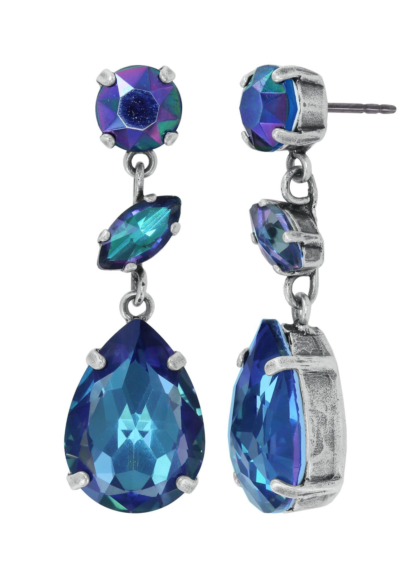 konplott - Ohrstecker - Afternoon Tea de Luxe blau/silver von konplott