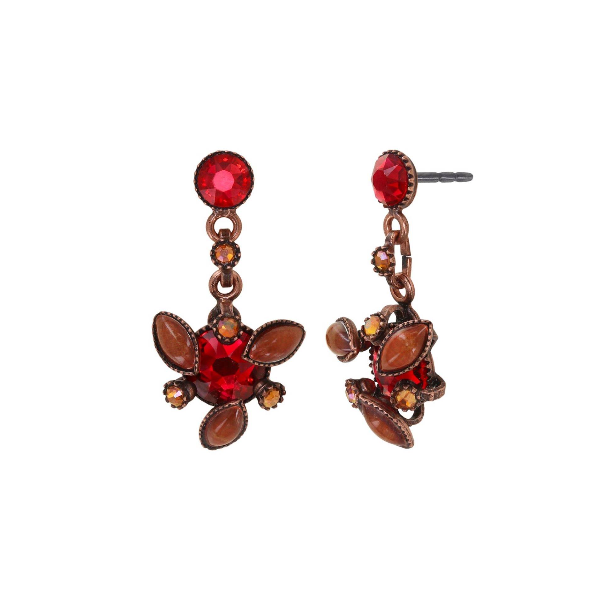 konplott - Ohrstecker - Alien Anemone braun/rot von konplott