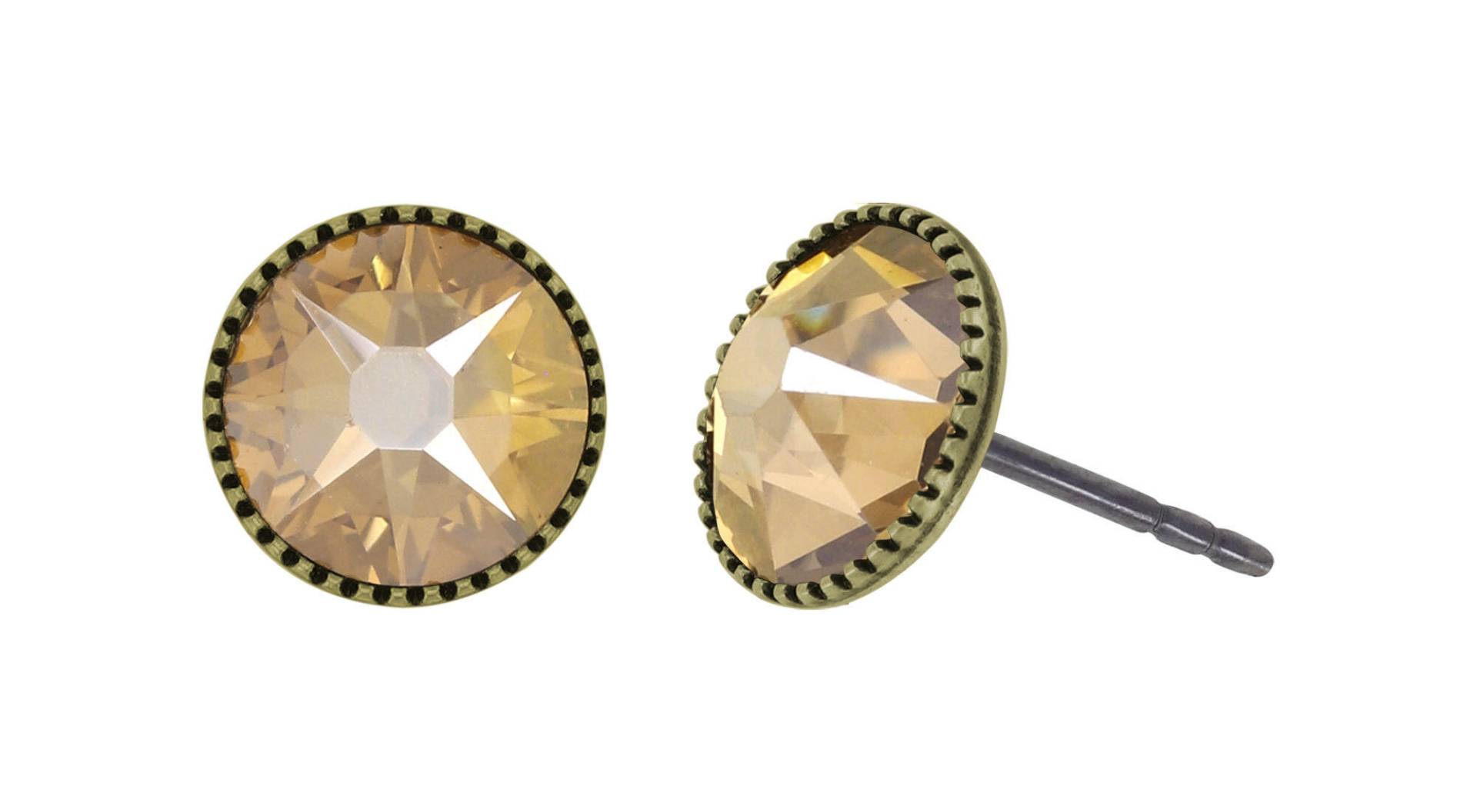 konplott - Ohrstecker - Black Jack beige/gelb von konplott