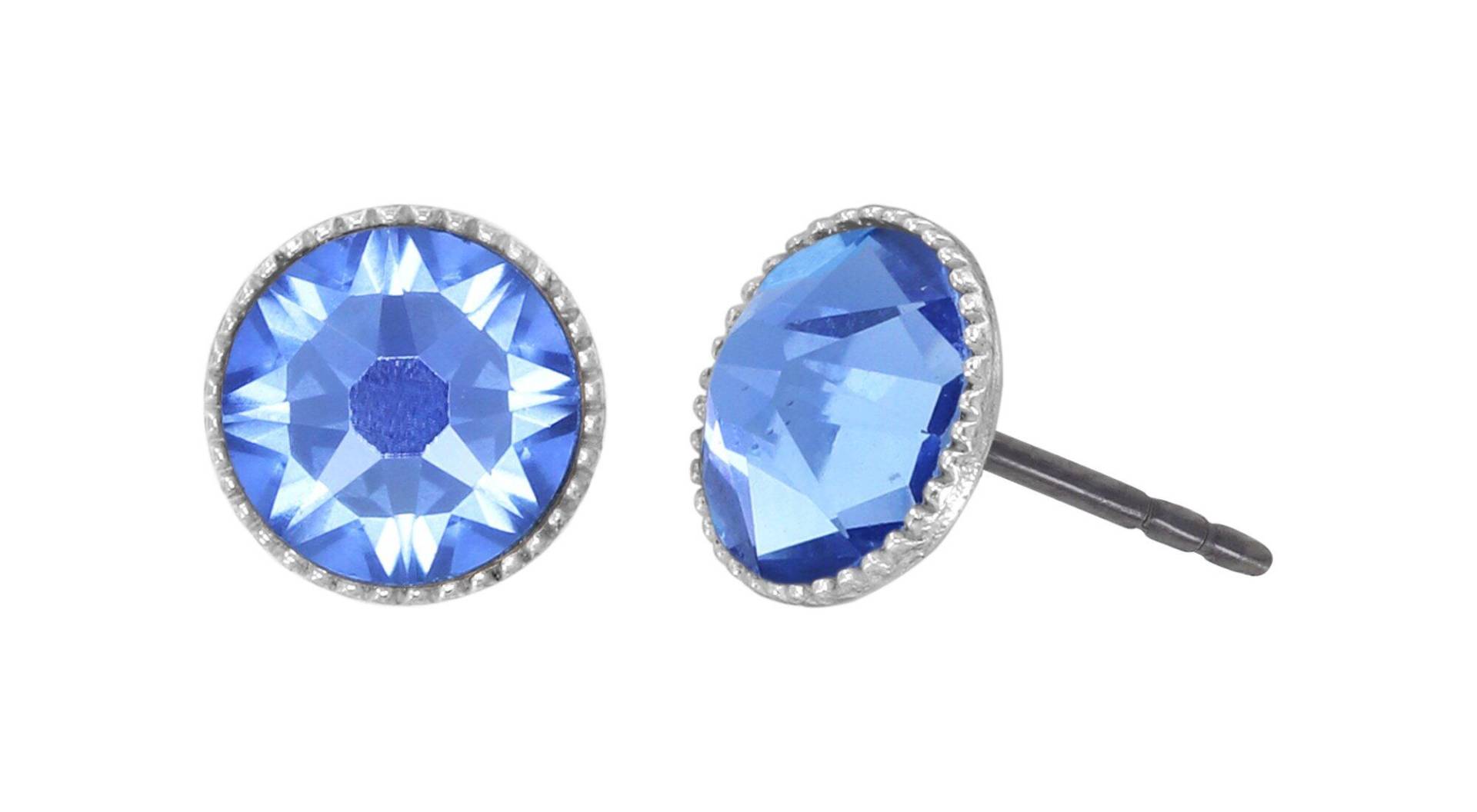 konplott - Ohrstecker - Black Jack blau/silver von konplott