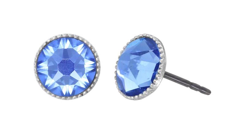 konplott - Ohrstecker - Black Jack blau/silver von konplott