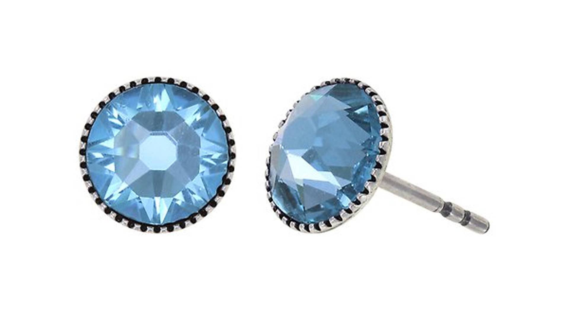 konplott - Ohrstecker - Black Jack blau von konplott