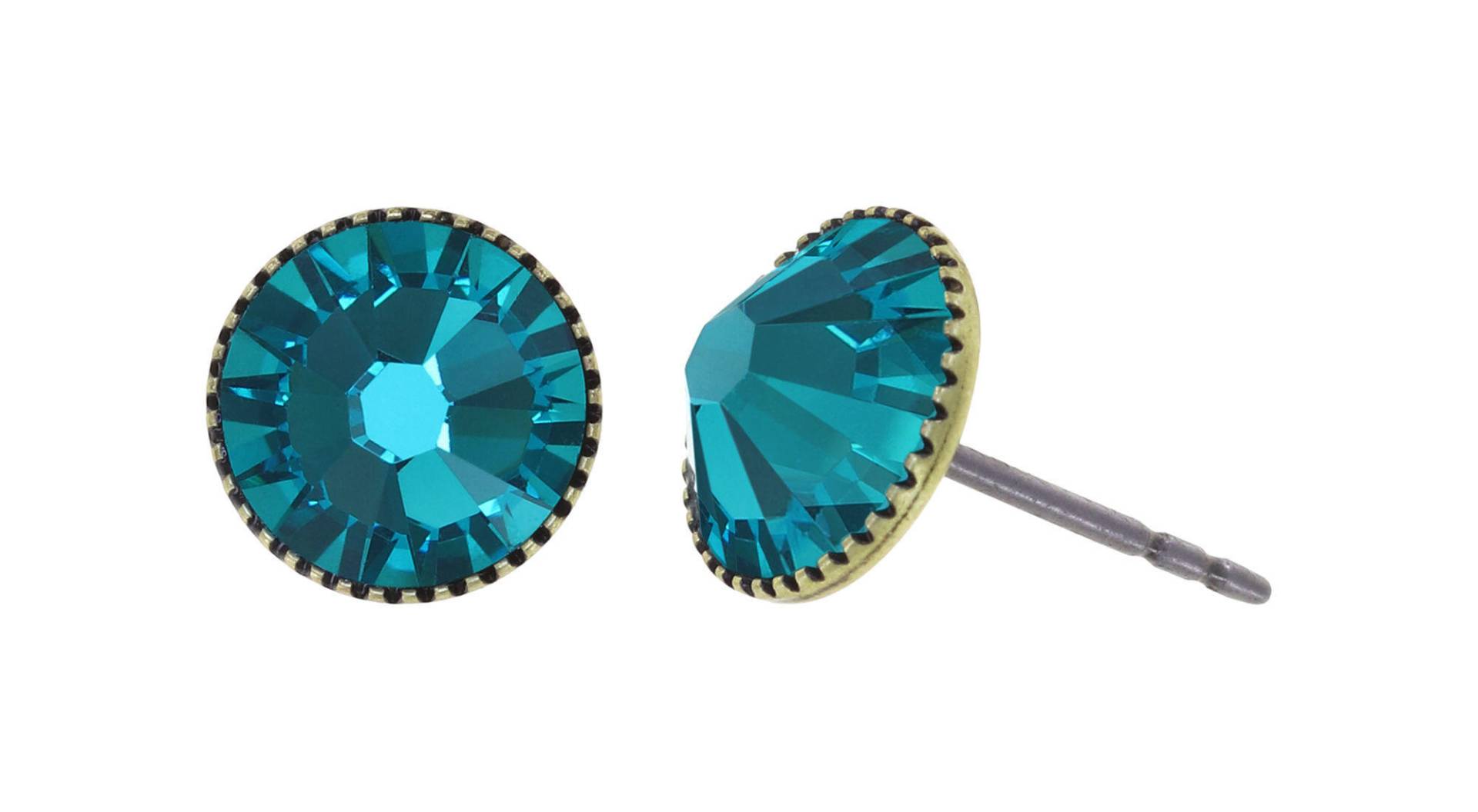 konplott - Ohrstecker - Black Jack blau von konplott