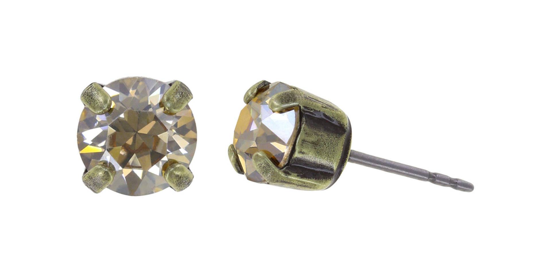 konplott - Ohrstecker - Black Jack braun/gelb von konplott