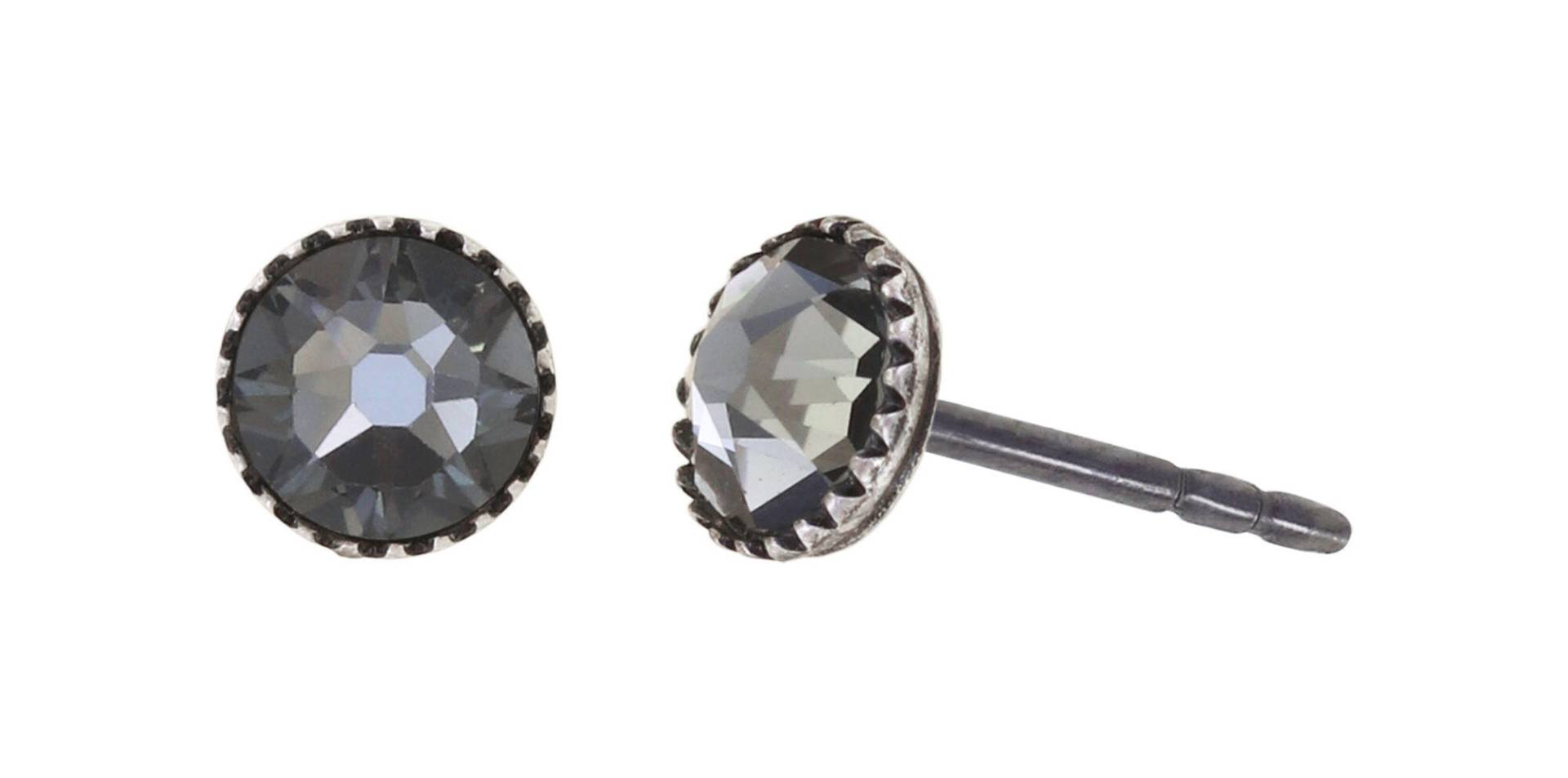 konplott - Ohrstecker - Black Jack grau von konplott