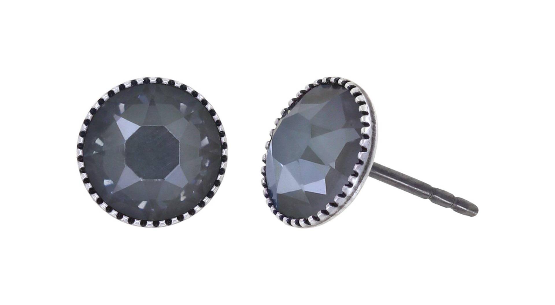 konplott - Ohrstecker - Black Jack grau von konplott