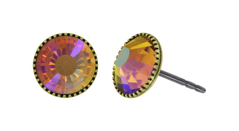 konplott - Ohrstecker - Black Jack lila/gelb von konplott