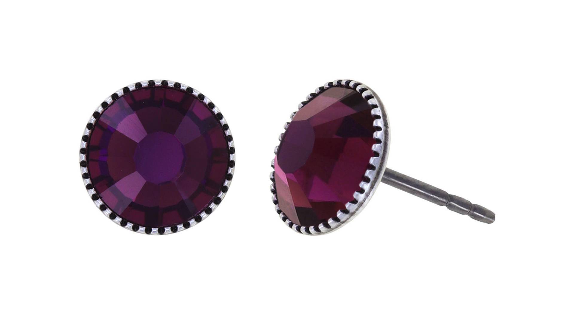 konplott - Ohrstecker - Black Jack lila von konplott