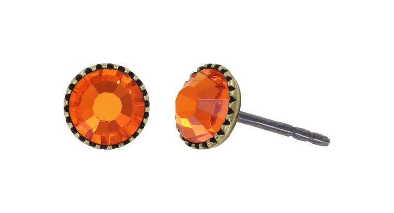 konplott - Ohrstecker - Black Jack orange von konplott