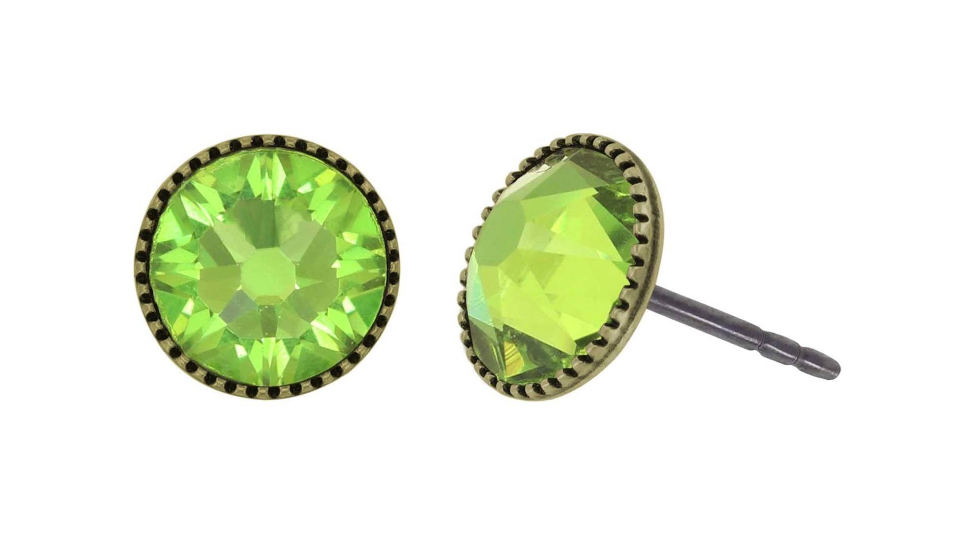 konplott - Ohrstecker - Black Jack silver/grün von konplott