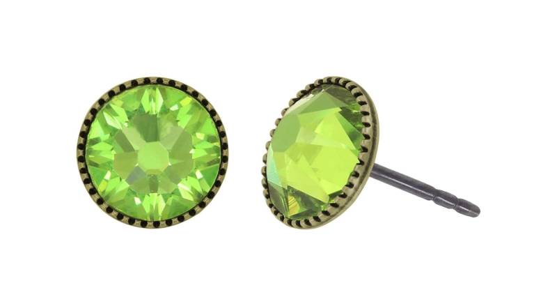 konplott - Ohrstecker - Black Jack silver/grün von konplott