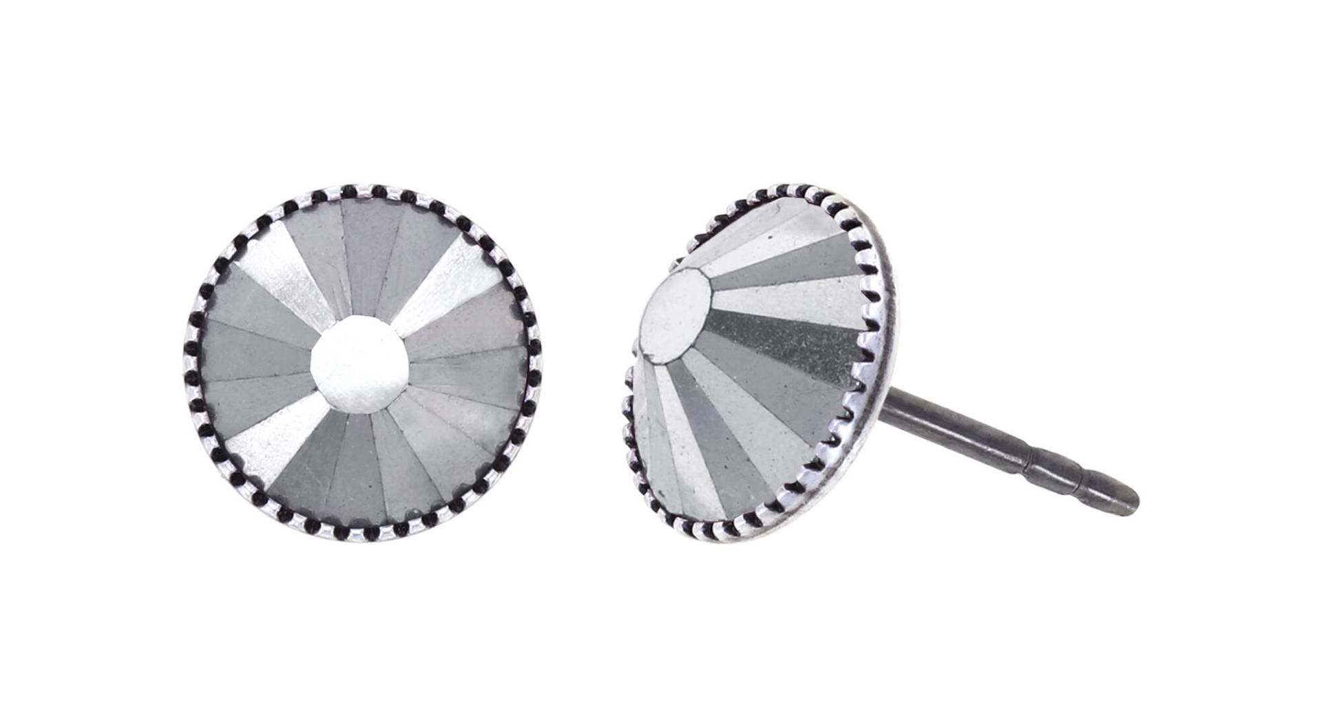 konplott - Ohrstecker - Black Jack silver von konplott