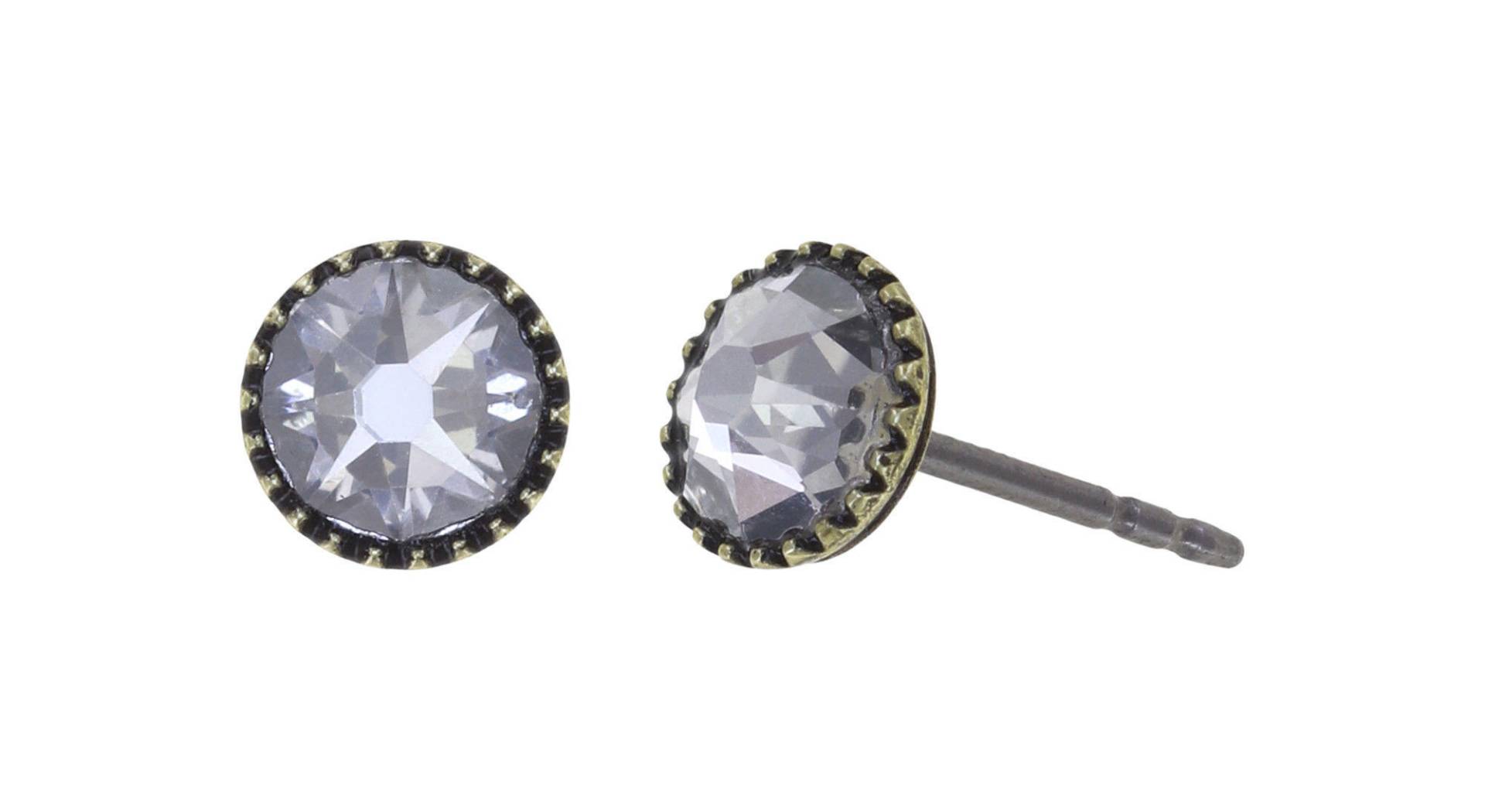 konplott - Ohrstecker - Black Jack weiß von konplott