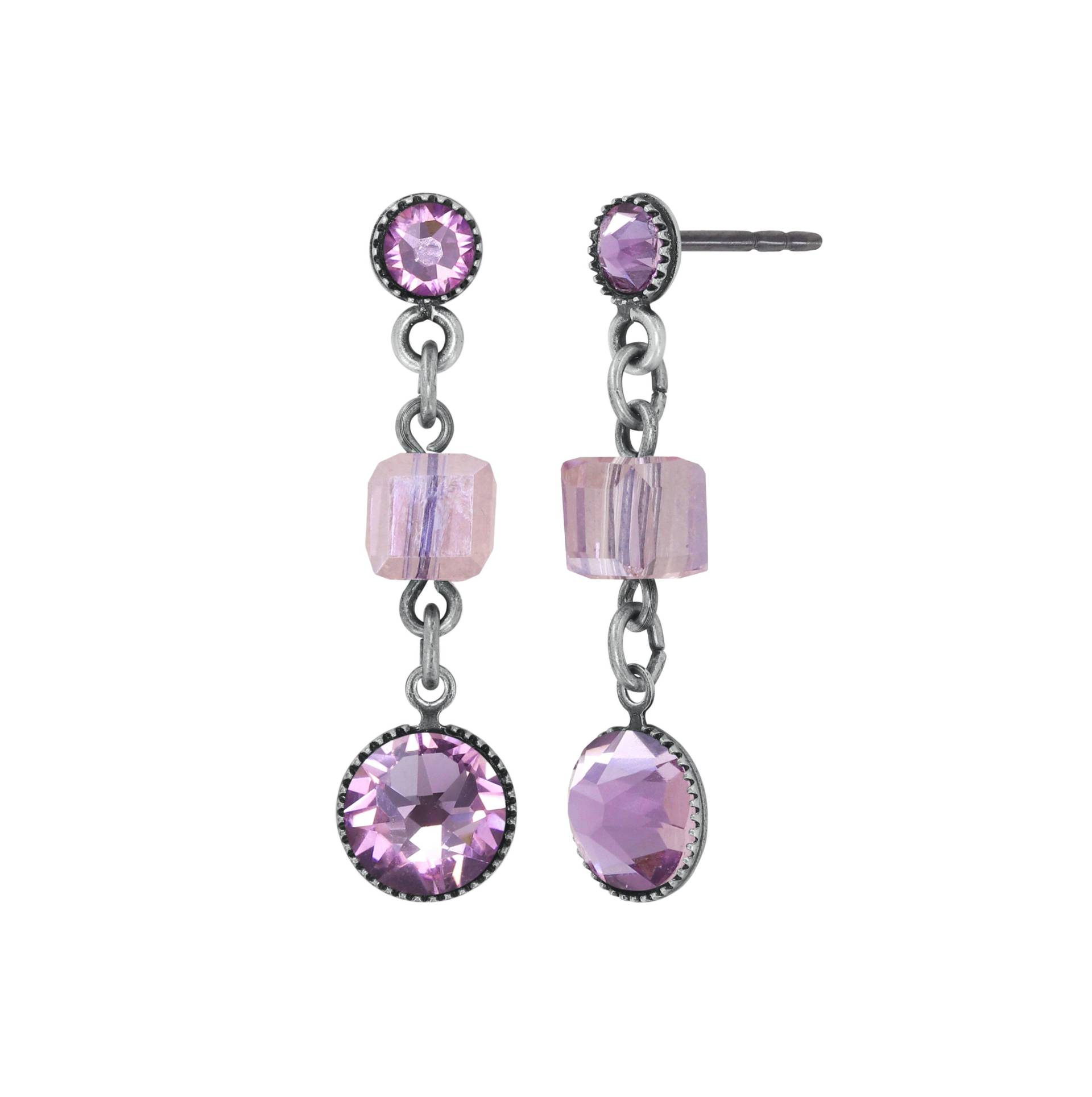 konplott - Ohrstecker - Daily Desire lila/pink/silver von konplott