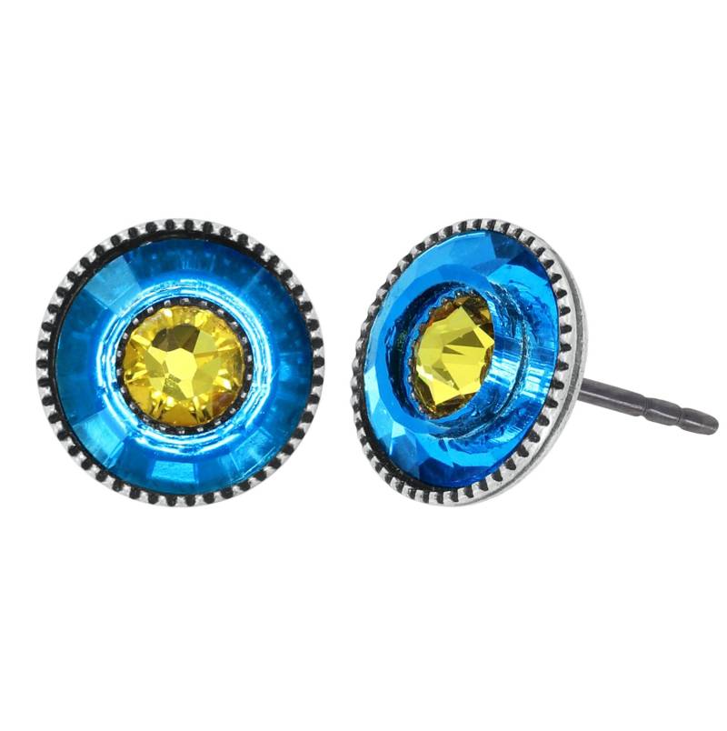 konplott - Ohrstecker - Donutissima blau/gelb von konplott