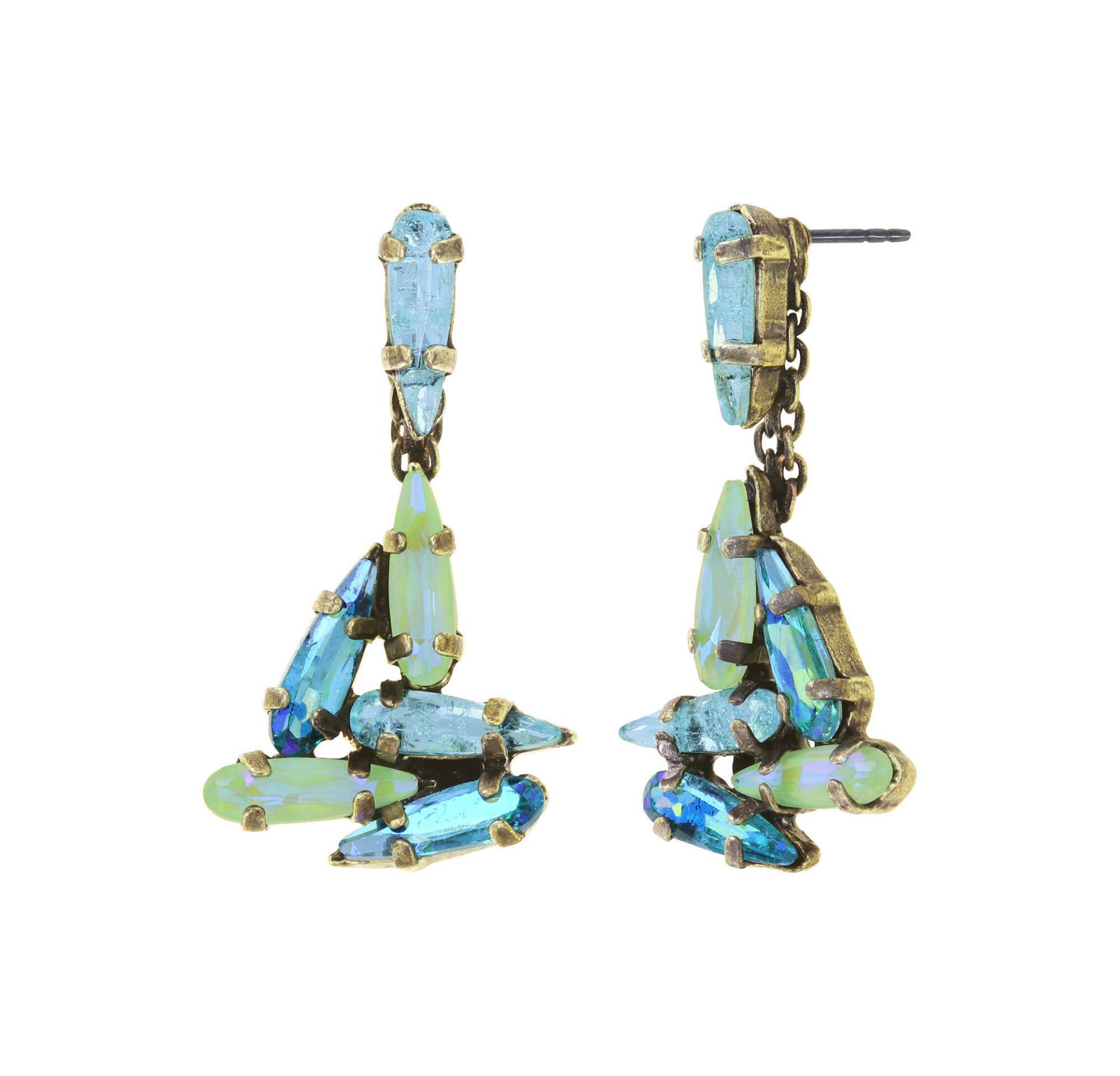 konplott - Ohrstecker - Jumping Drops grün/blau von konplott