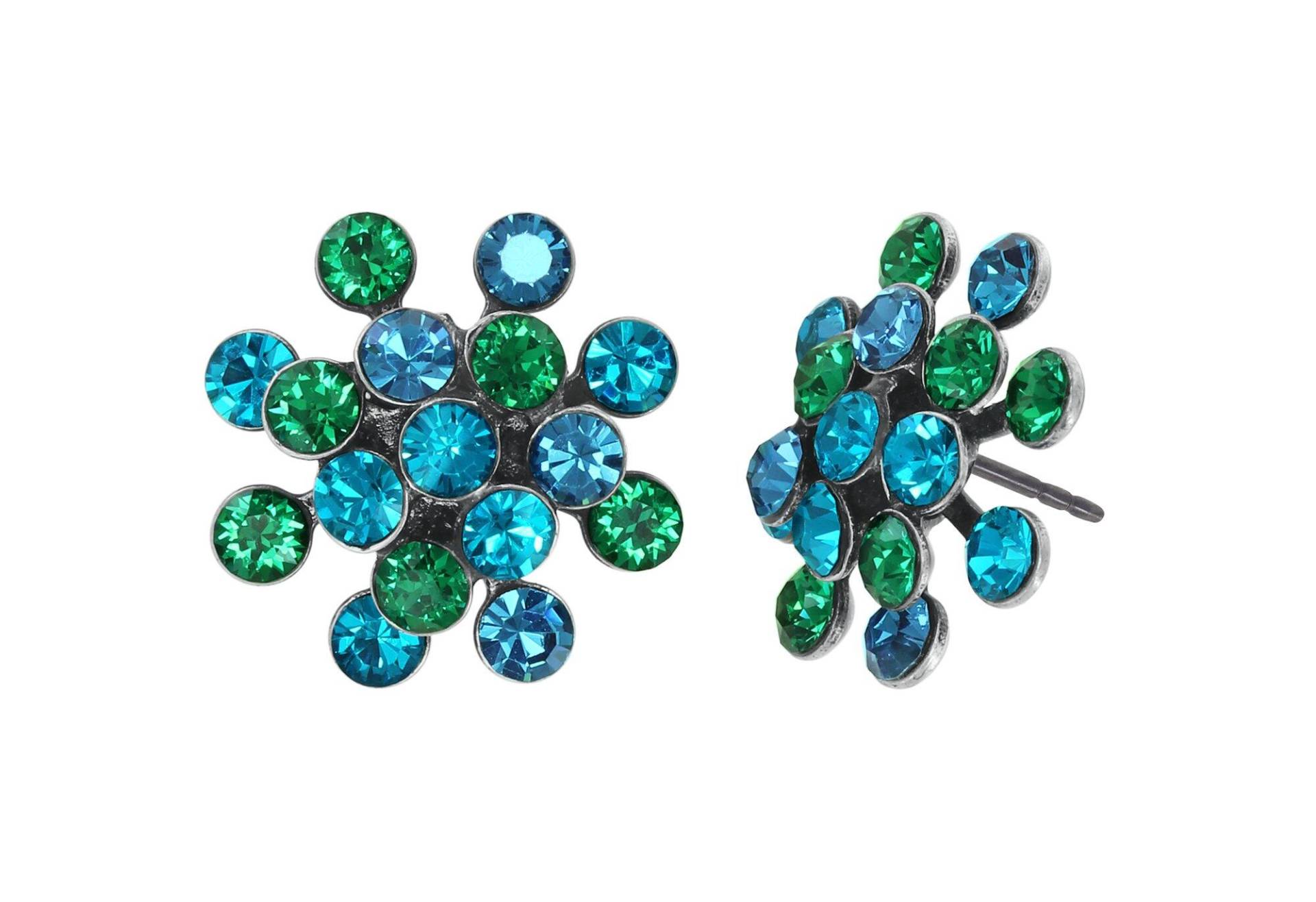 konplott - Ohrstecker - Magic Fireball Mini blau/grün/silver von konplott