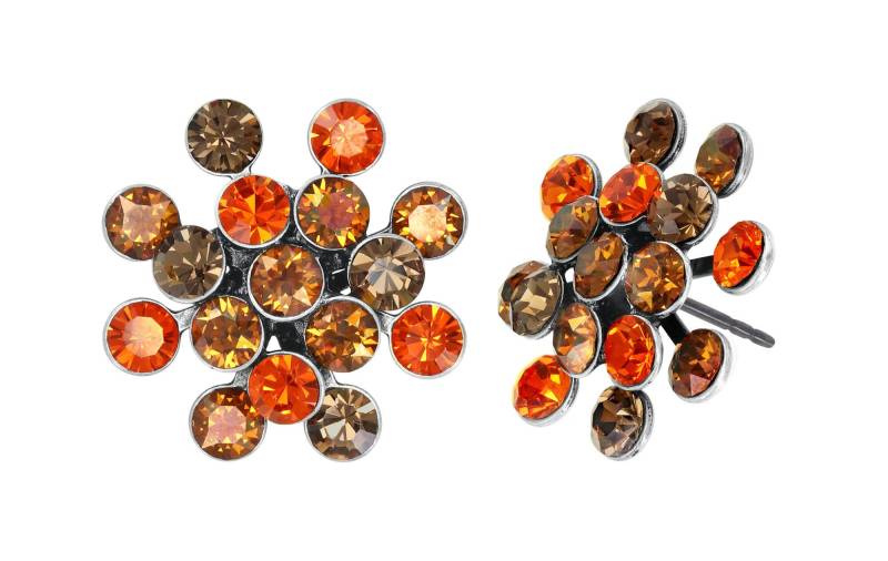 konplott - Ohrstecker - Magic Fireball braun/orange/silver von konplott