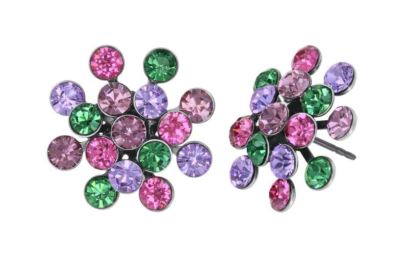 konplott - Ohrstecker - Magic Fireball grün/pink/silver von konplott