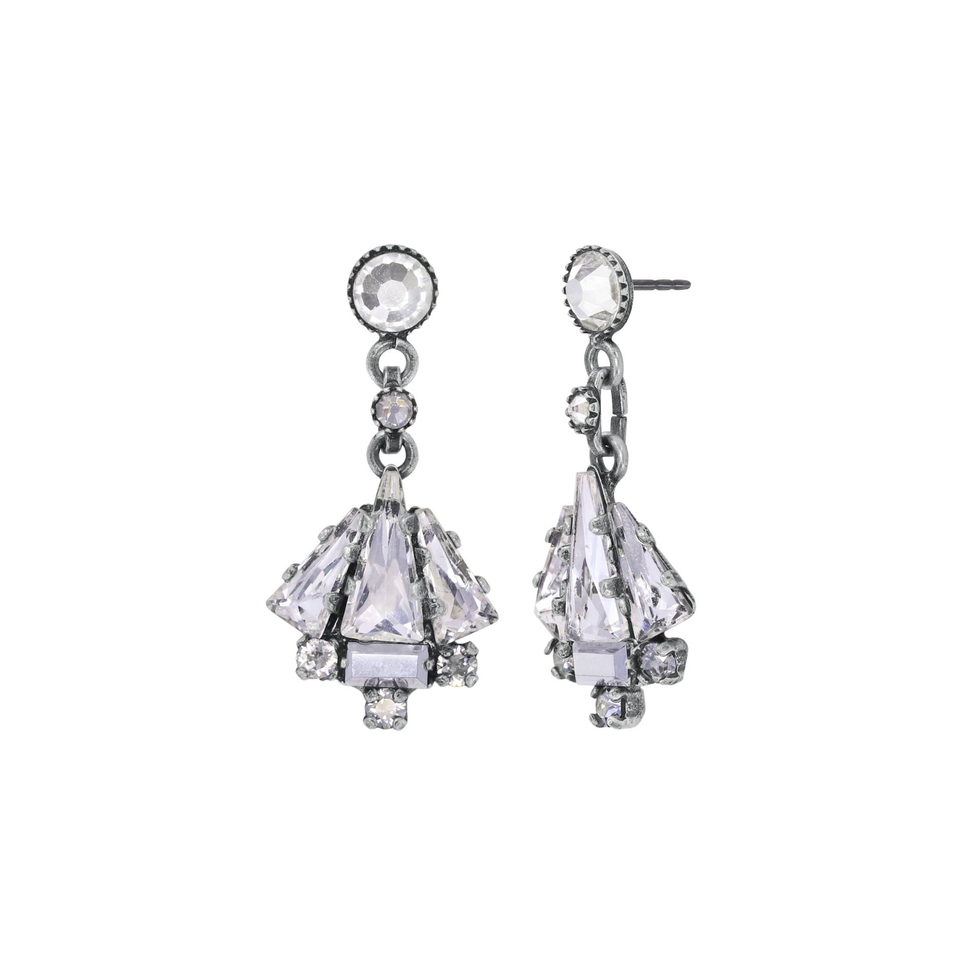 konplott - Ohrstecker - Spikes and Pearls weiß/silver von konplott