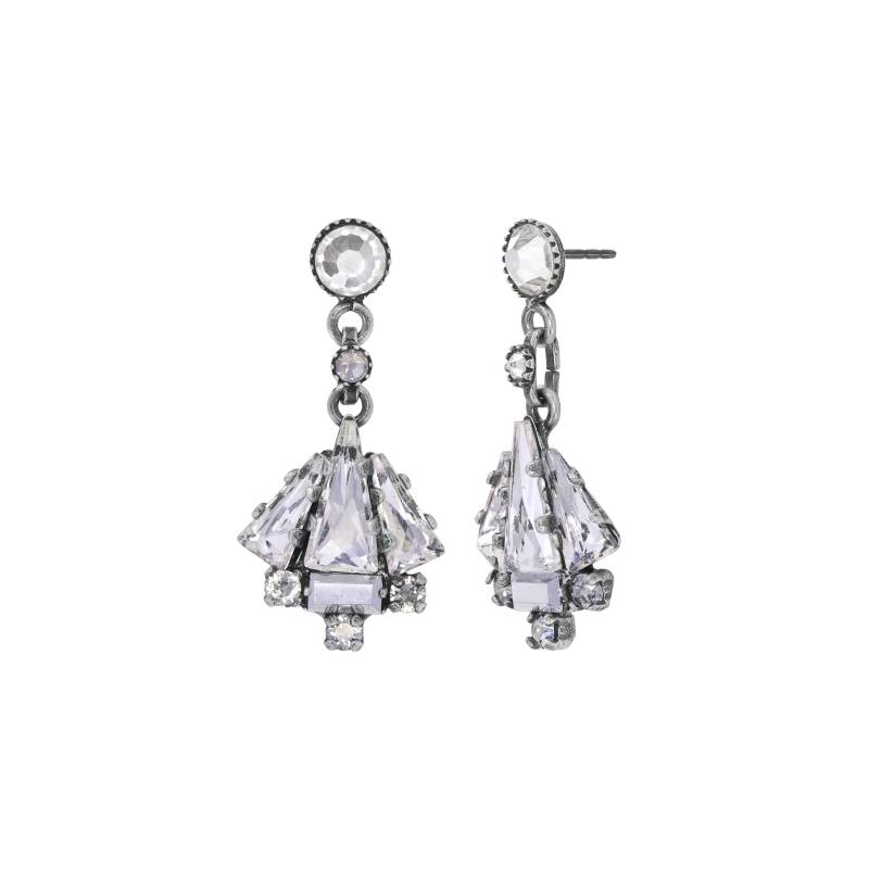 konplott - Ohrstecker - Spikes and Pearls weiß/silver von konplott