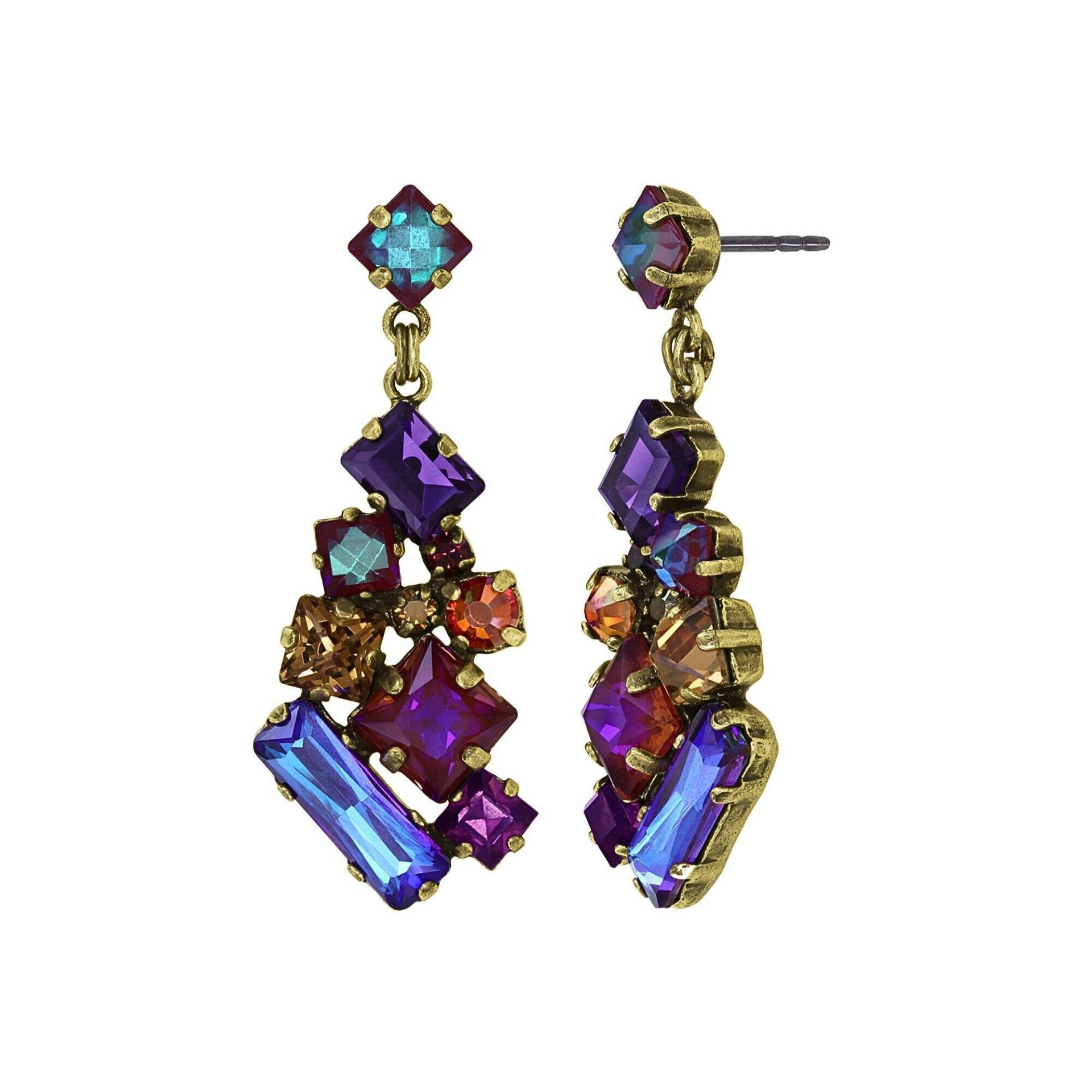 konplott - Ohrstecker - Straight to Las Vegas blau/braun von konplott