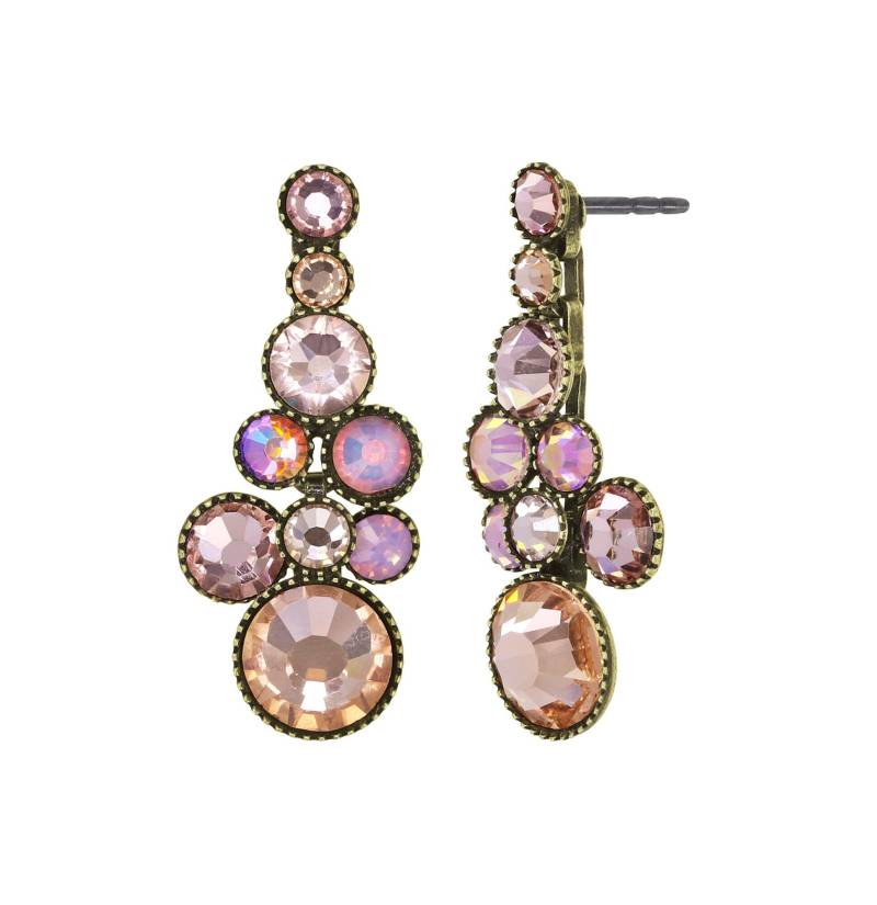 konplott - Ohrstecker - Water Cascade braun/pink von konplott