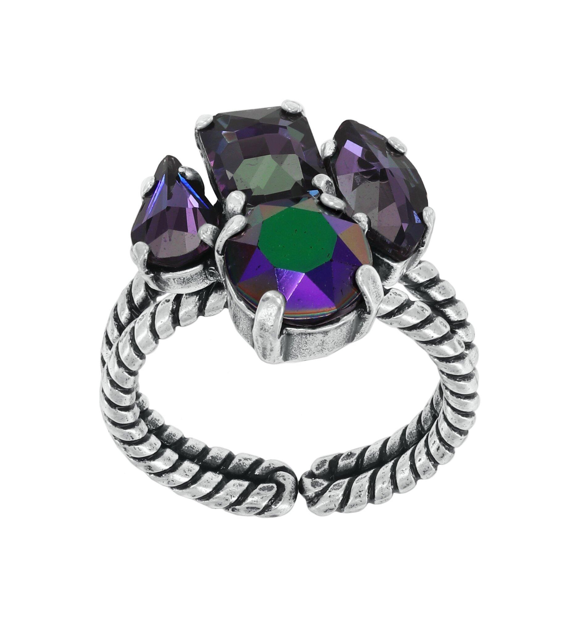 konplott - Ring - Afternoon Tea de Luxe blau/grün/violet von konplott