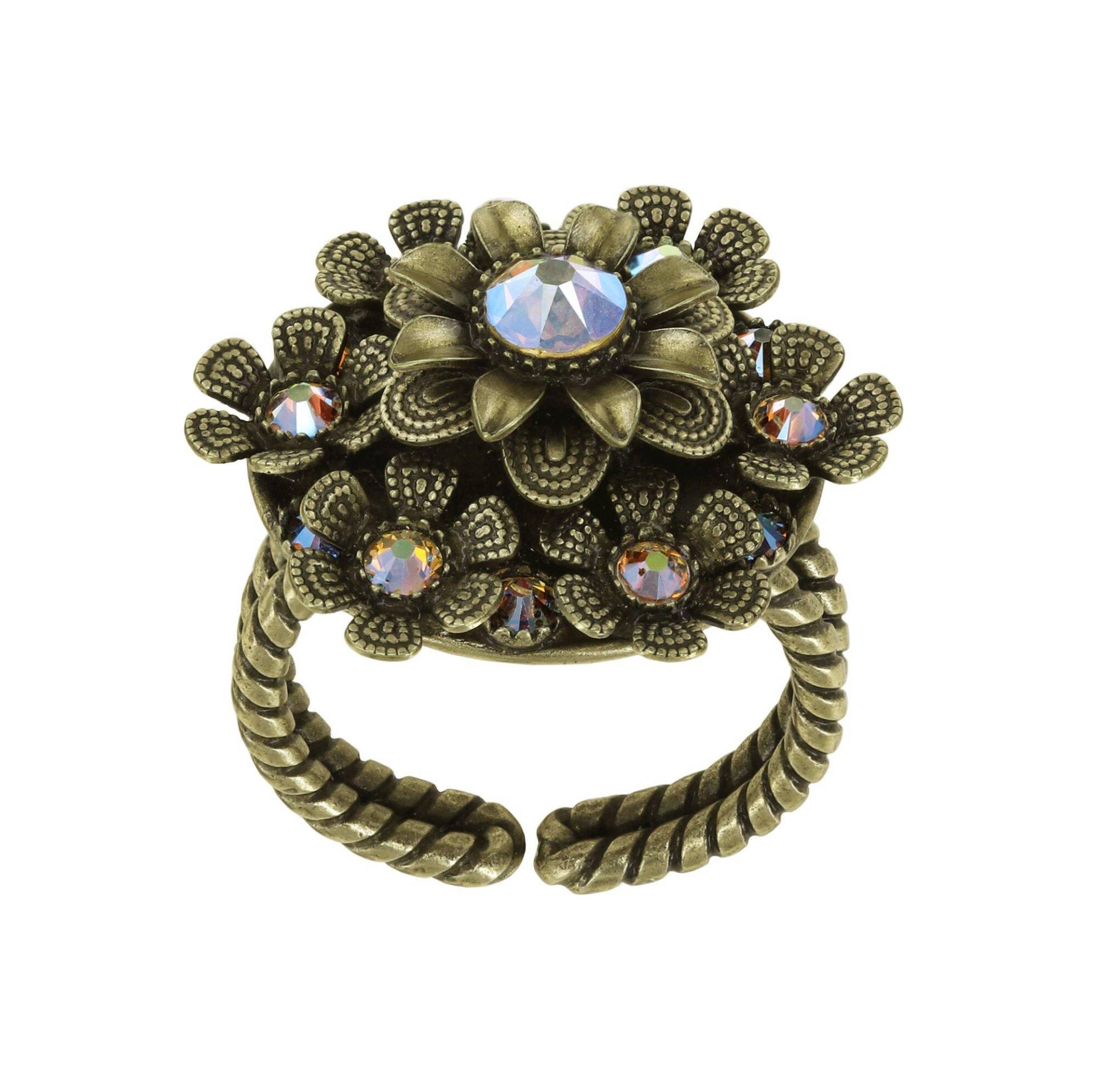 konplott - Ring - Love, Shine And Flowers braun von konplott