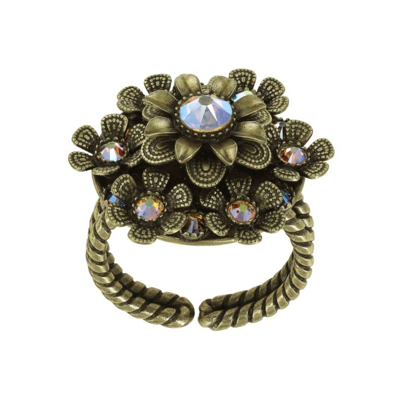 konplott - Ring - Love, Shine And Flowers braun von konplott