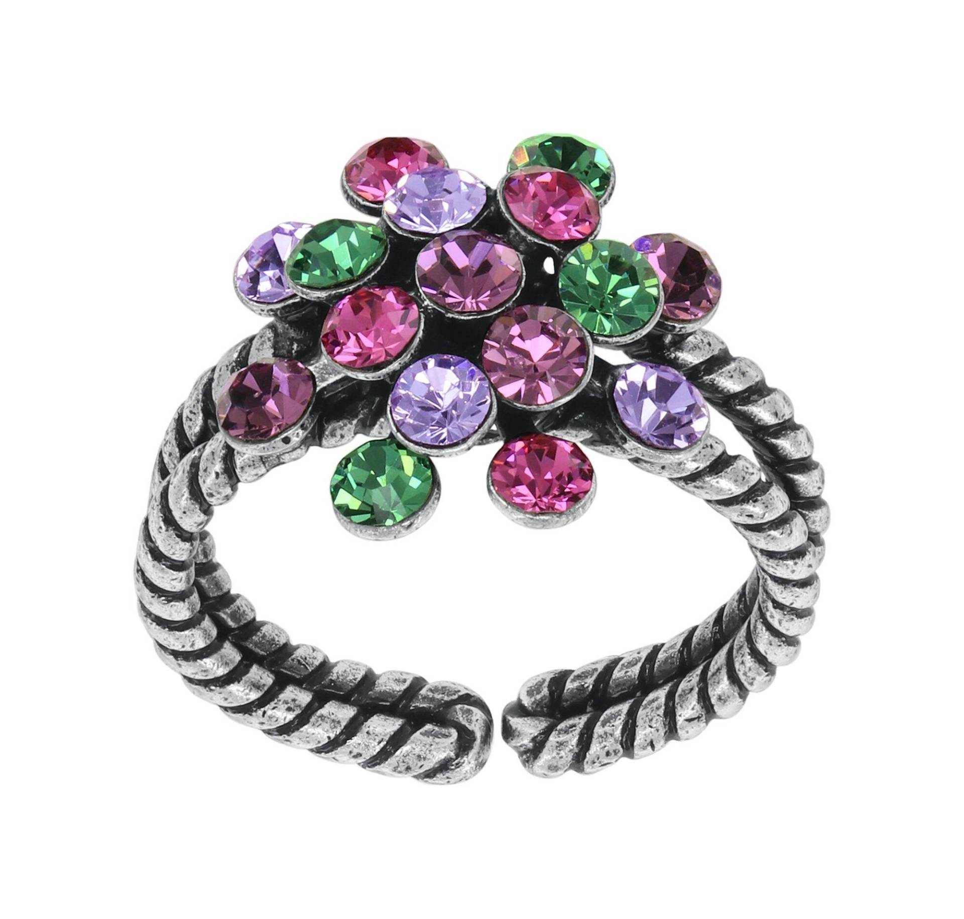 konplott - Ring - Magic Fireball grün/lila/pink von konplott