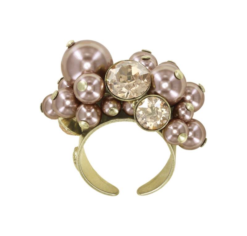 konplott - Ring - Pearl Shadow beige/gold von konplott
