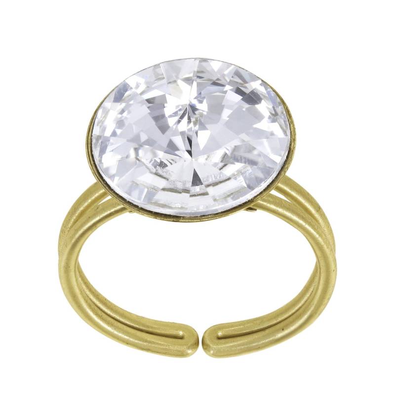konplott - Ring - Rivoli weiß/gold von konplott