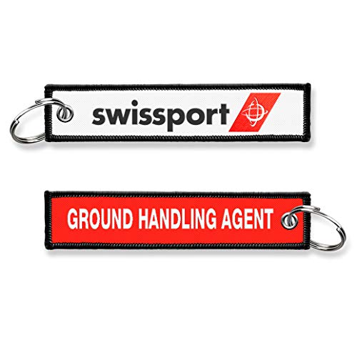 Swissport Ground Handling Agent Woven Schlüsselanhänger, Rot, Einheitsgröße, Modern Swissport Ground Handling Agent Woven Schlüsselanhänger, Rot, Einheitsgröße, Modern von koolkrew