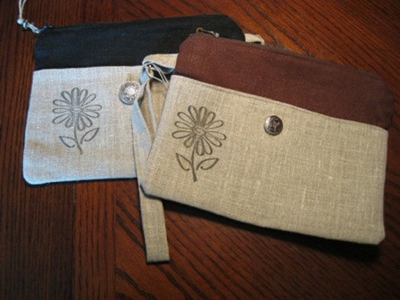 Leinen Pulswärmer Makeup Taschen Leinen Pulswärmer Makeup Taschen von kootenayfarmhouse