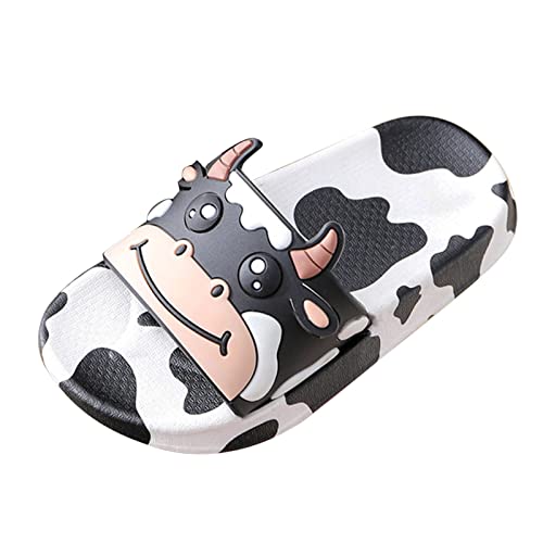 koperras Kinder Jungen Mädchen Sommer Indoor Rutschfeste Badezimmer Hausschuhe Schnell Trocknend Dusche Niedlichen Kuh Hausschuhe Schuhe Mädchen 30 (Black, 25) von koperras