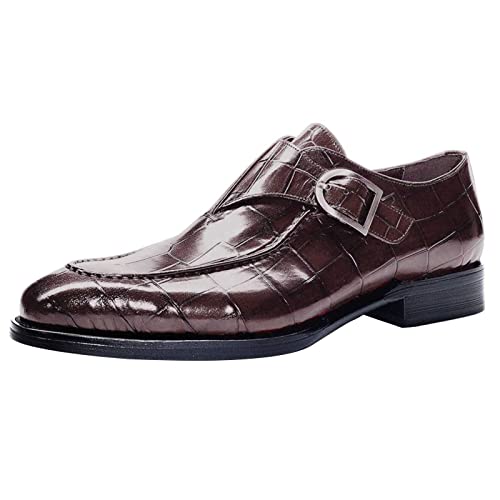 koperras Klein Herren Schuhe Winter Herrenschuhe Mode Klassischer Stil Britische Retro Spitzschuhschnalle Business Lässige Spitzschuhschuhe Schuhe Herren Sneaker 45 (Wine, 42) von koperras