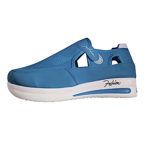 koperras Leichte Damen Schuhe Frühling und Sommer, flach, gewebt, atmungsaktiv, Paste, lässige Mesh-Schuhe K Damen Schuhe (Blue, 40) von koperras