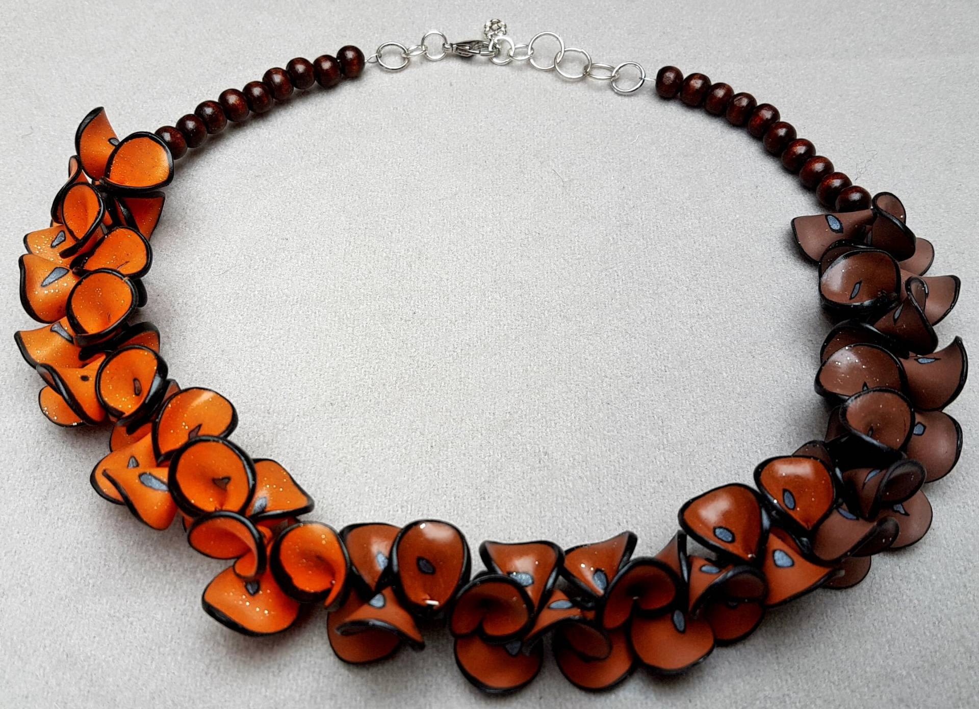 statement Halskette Herbstblätter - Handgemachter Schmuck Polymer Clay Leichte Blatt Blütenblatt Geschenk Für Sie statement Halskette Herbstblätter - Handgemachter Schmuck Polymer Clay Leichte Blatt Blütenblatt Geschenk Für Sie von korutarinat