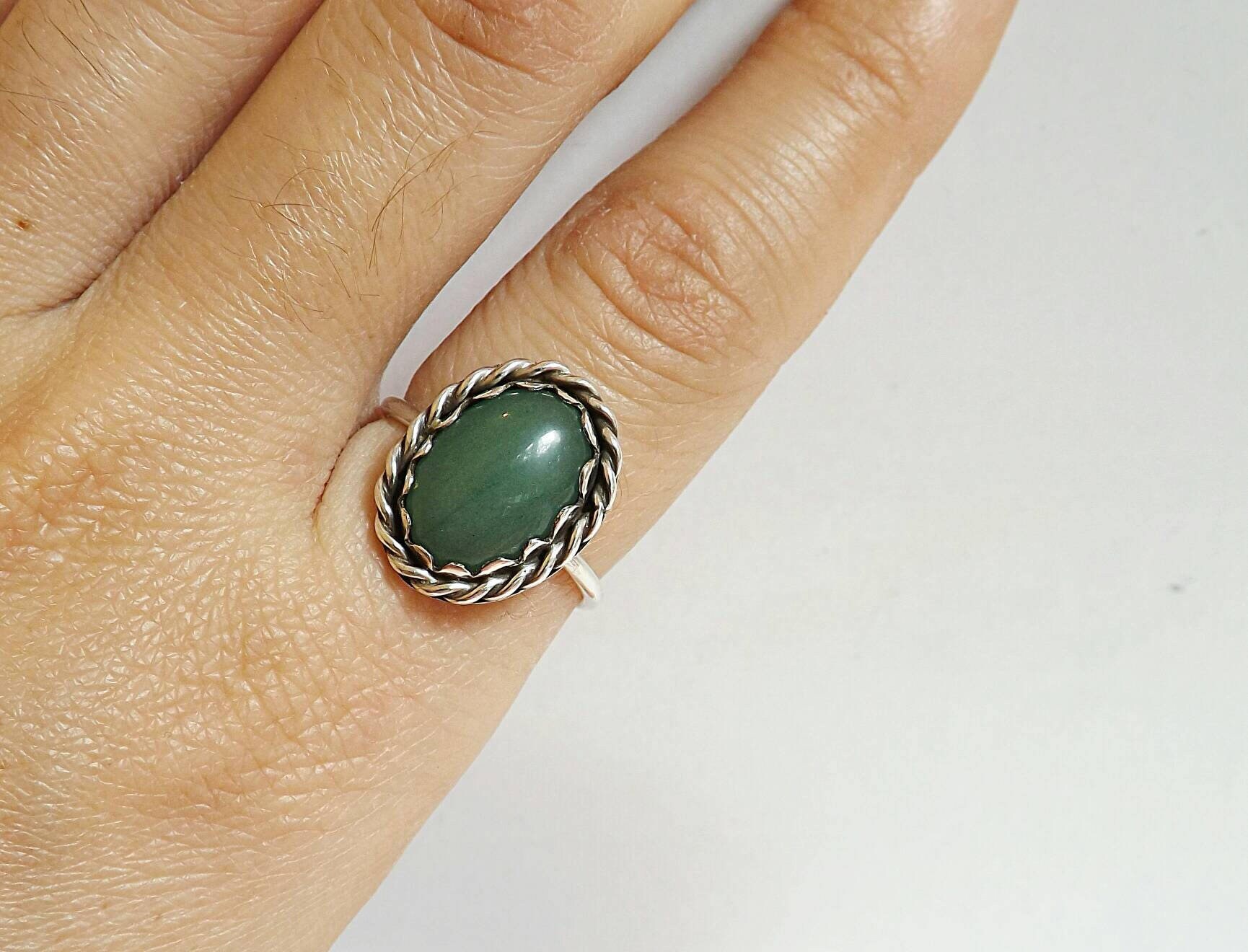 Vintage Edelstein Sterling Silber Ring, Onyx Amethyst Lapis Lazuli Karneol Aventurin Offener Ring von kosmojewellery