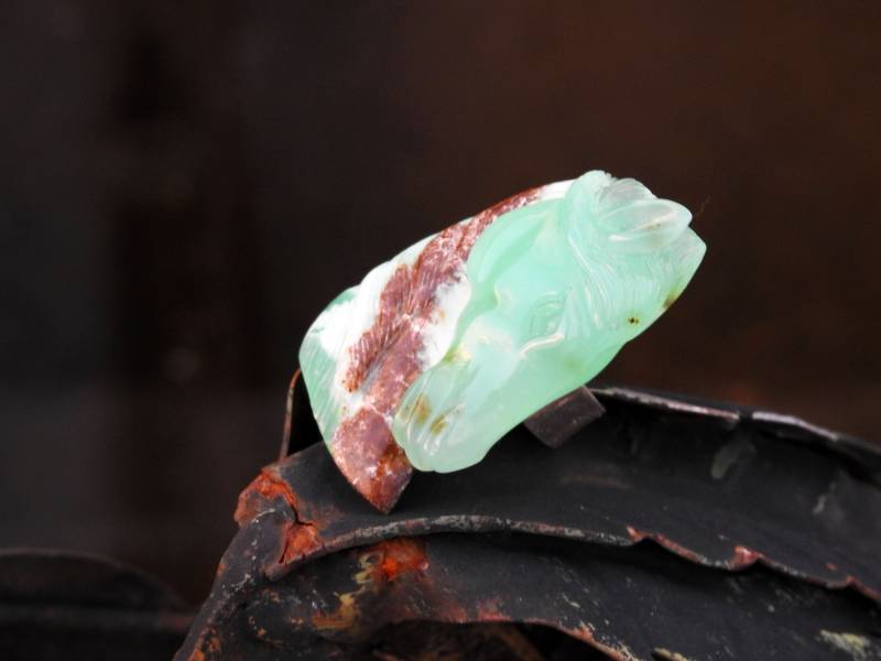 Verstellbarer Ring in 925 Silber Pferdekopf Chrysopras 45/27mm Verstellbarer Ring in 925 Silber Pferdekopf Chrysopras 45/27mm von koszalin