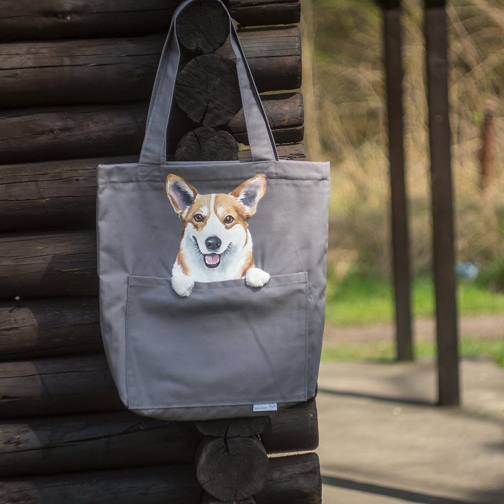 Die Tasche Mit Corgis in Der Fornt-Tasche Die Tasche Mit Corgis in Der Fornt-Tasche von kotzwasem